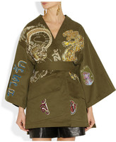 Thumbnail for your product : Emilio Pucci Embroidered cotton-canvas kimono-style jacket