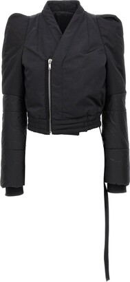 Rick Owens Flight Denim Bomber Jacket - Black - ShopStyle