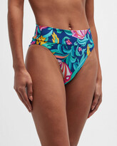 Thumbnail for your product : Trina Turk India Garden High-Waisted Bikini Bottoms