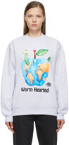 Thumbnail for your product : Online Ceramics Grey 'Worm Hearted' Sweatshirt