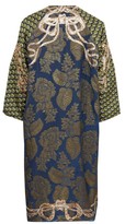 Thumbnail for your product : Biyan Ruvia Beaded Silk-blend Coat - Green Multi