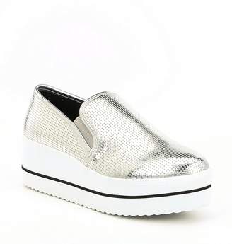 steve madden perforated wedge sneaker