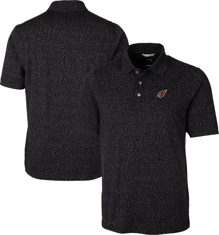 Men's Cutter & Buck Black Arizona Cardinals Big & Tall Advantage Tri-Blend Space Dye Polo
