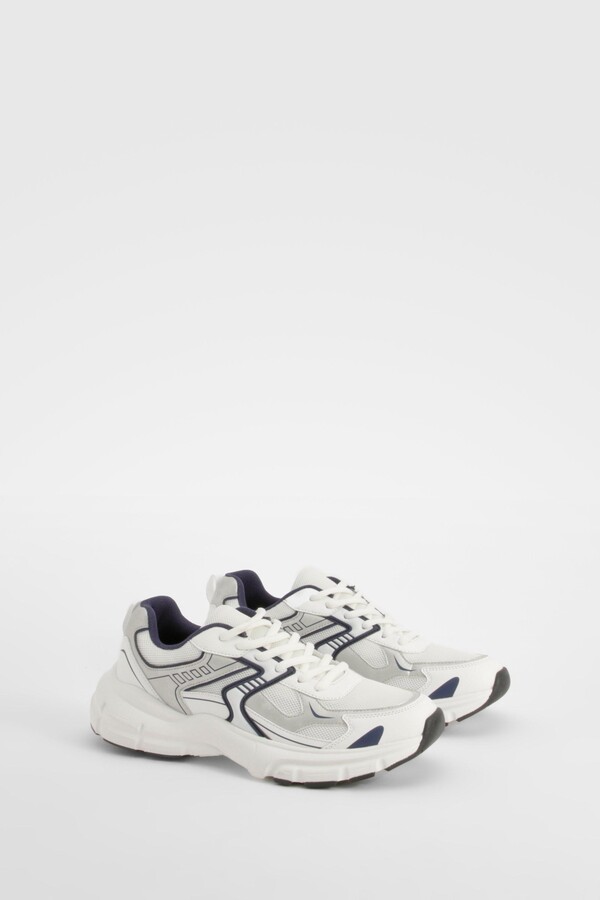 Contrast Stripe Boohoo Nike Trainers Faux Suede Contrast Stripe