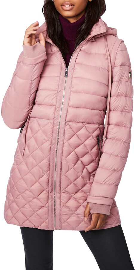 blush quilted jacket