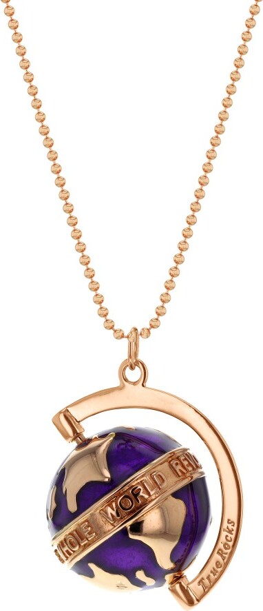 Mythology 18ct Gold Diamond Spinning Globe Necklace