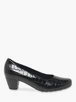 gabor black patent court shoes