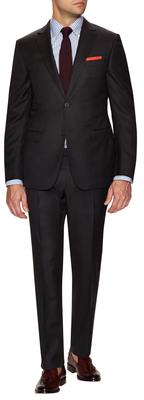 Z Zegna 2264 Solid Wool Notch Lapel Suit