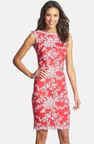 Thumbnail for your product : Tadashi Shoji Embellished Lace Sheath Dress