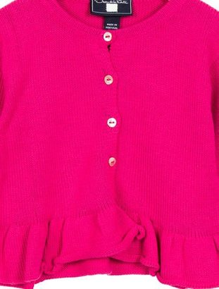 Oscar de la Renta Girls' Ruffle-Trimmed Knit Cardigan w/ Tags