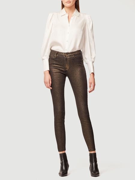metallic gold jeans