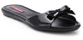 Thumbnail for your product : Prada Patent Leather Bow Slides