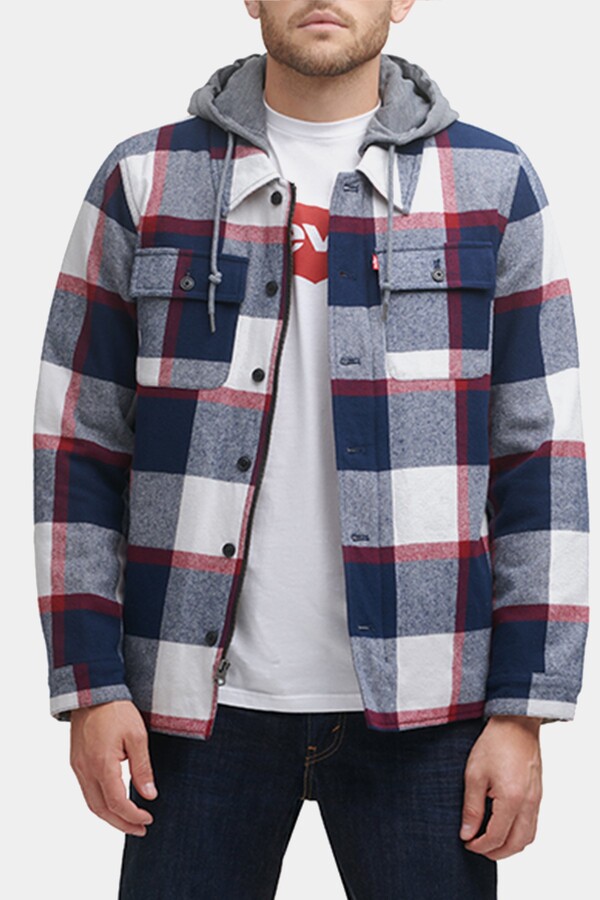 Levi's Sherpa Lined Hooded Shirt Jacket ShopStyle