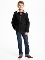 Thumbnail for your product : Old Navy Wool-Blend Sherpa-Collar Jacket for Boys
