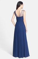 Thumbnail for your product : JS Collections Embellished Illusion Yoke Chiffon Gown