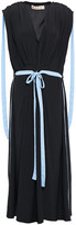 Thumbnail for your product : Marni Belted Pleated Crepe De Chine Midi Dress