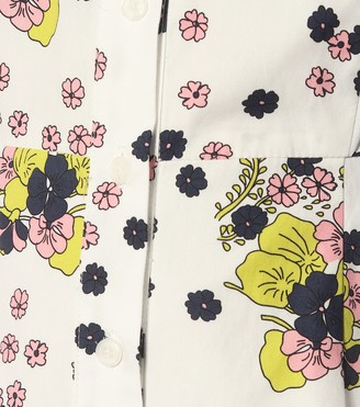 Les Rêveries Floral cotton poplin shirt dress