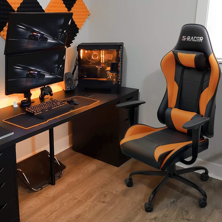 Homall Gaming Chair High Back Racing Chair Computer Desk Chair Video Game Chair PU Leather