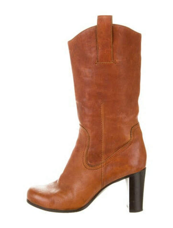 CNC Costume National Leather Western Boots Brown ShopStyle