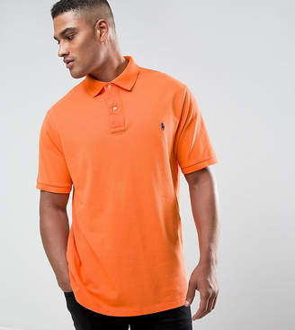 Polo Ralph Lauren Big & Tall Pique Polo Slim Fit In Orange