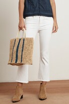 Thumbnail for your product : Velvet by Graham & Spencer Row Stripe Straw Bag