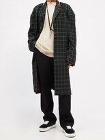 Thumbnail for your product : Miharayasuhiro Mihara Yasuhiro - Oversized Checked Wool Overcoat - Green