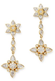Bloomingdale's Diamond Flower Drop Earrings in 14K Yellow Gold, 2.0 ct. t.w. - 100% Exclusive