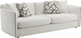 Hokku Designs Yolanda Beige Chenille Sofa W/4 Pillows