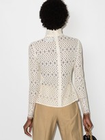 Thumbnail for your product : ANOUKI Open-Knit High Neck Blouse