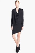 Thumbnail for your product : Helmut Lang Cowl Drape Neck Wool Dress