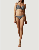 Thumbnail for your product : Ted Baker Flossa zebra-print low-rise bikini bottoms
