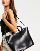 Thumbnail for your product : Claudia Canova shoulder strap tote in black