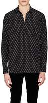 Thumbnail for your product : Saint Laurent Men's Playing Card Silk Shirt - Black