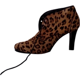 Thumbnail for your product : Polo Ralph Lauren Leopard print Pony-style calfskin Ankle boots