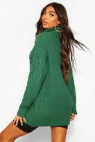 Thumbnail for your product : boohoo Tall Roll Neck Chunky Cross Knit Jumper