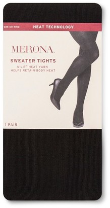 Merona Women's Sweater Tight Black with Nilit Heat Technology