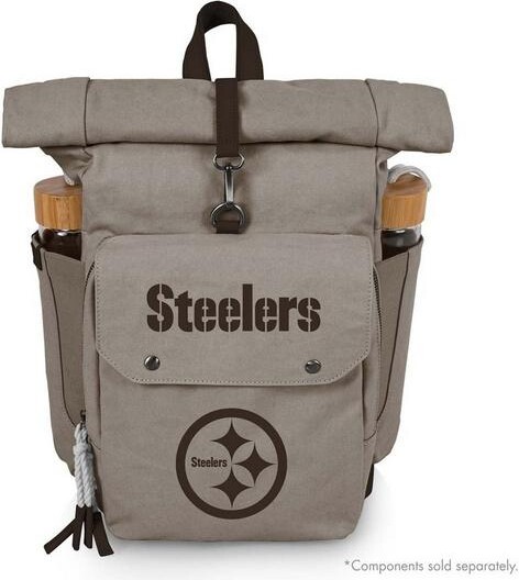 Picnic Time Pittsburgh Steelers Carmel Roll Top Picnic Backpack Cooler