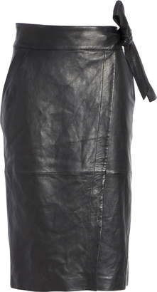 BA&SH Magic Wrap Leather Skirt