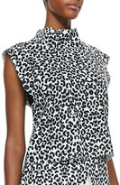Thumbnail for your product : Cameo Uprising Leopard-Print Stand-Collar Top