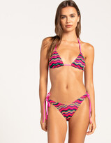 Thumbnail for your product : Hurley Zumba Stripe Texture Triangle Bikini Top