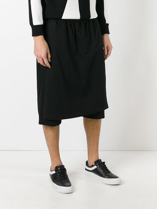 Kokon To Zai elasticated waistband apron shorts - men - Cotton - S