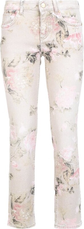 Floral Print Skinny Jeans | ShopStyle