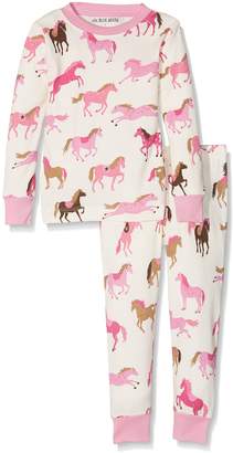 Hatley Little Blue House by Little Girls Pajama Set-Heart and Horses
