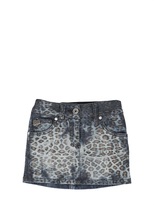 Thumbnail for your product : Leopard Printed Denim Skirt