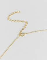 Thumbnail for your product : ASOS Sterling Silver Gold Plated Capricorn Necklace