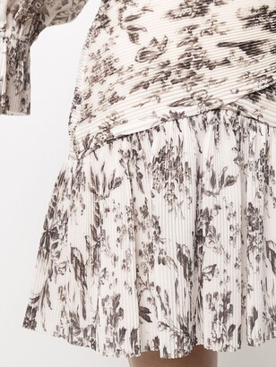 Zimmermann Floral-Print Pleated Skirt