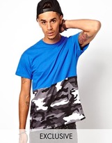 Thumbnail for your product : Reclaimed Vintage Camo Baseball T-Shirt