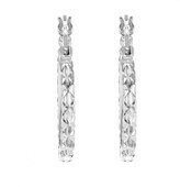 Thumbnail for your product : Love GOLD 9ct White Gold 15mm Creole Hoop Earrings