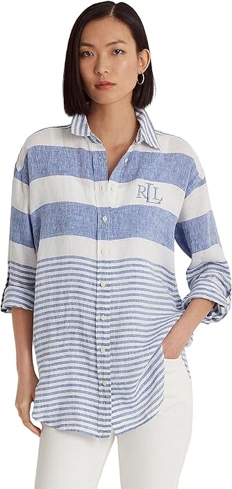 ralph lauren grandad collar shirt