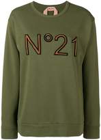 Thumbnail for your product : No.21 front printed sweatshirt